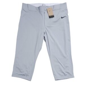 Nike Vapor Boys Select High Piped Baseball 3/4 Pants Gray‎ FZ1375-012 Size XL